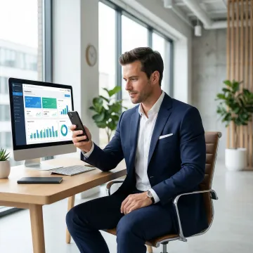 Professional marketer reviewing email campaign performance analytics on laptop screen