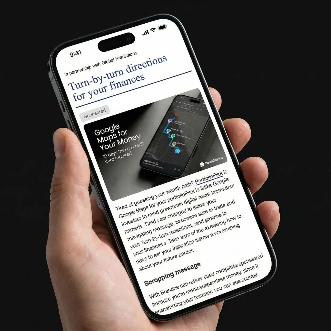 Brand advertisement placed inline within a premium email newsletter