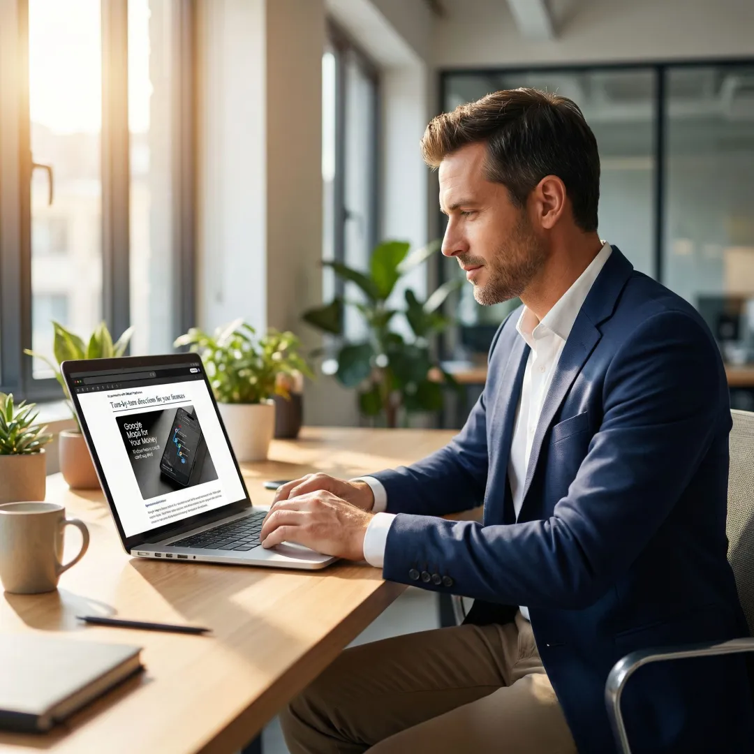 Sponsored content placement inside a premium news newsletter on a laptop screen