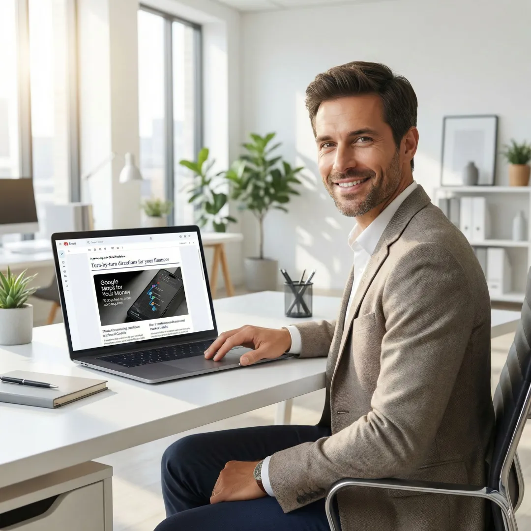 Brand sponsor placement inside a premium email newsletter on a laptop screen