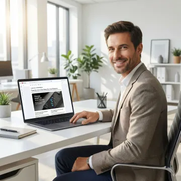 Brand sponsor placement inside a premium email newsletter on a laptop screen