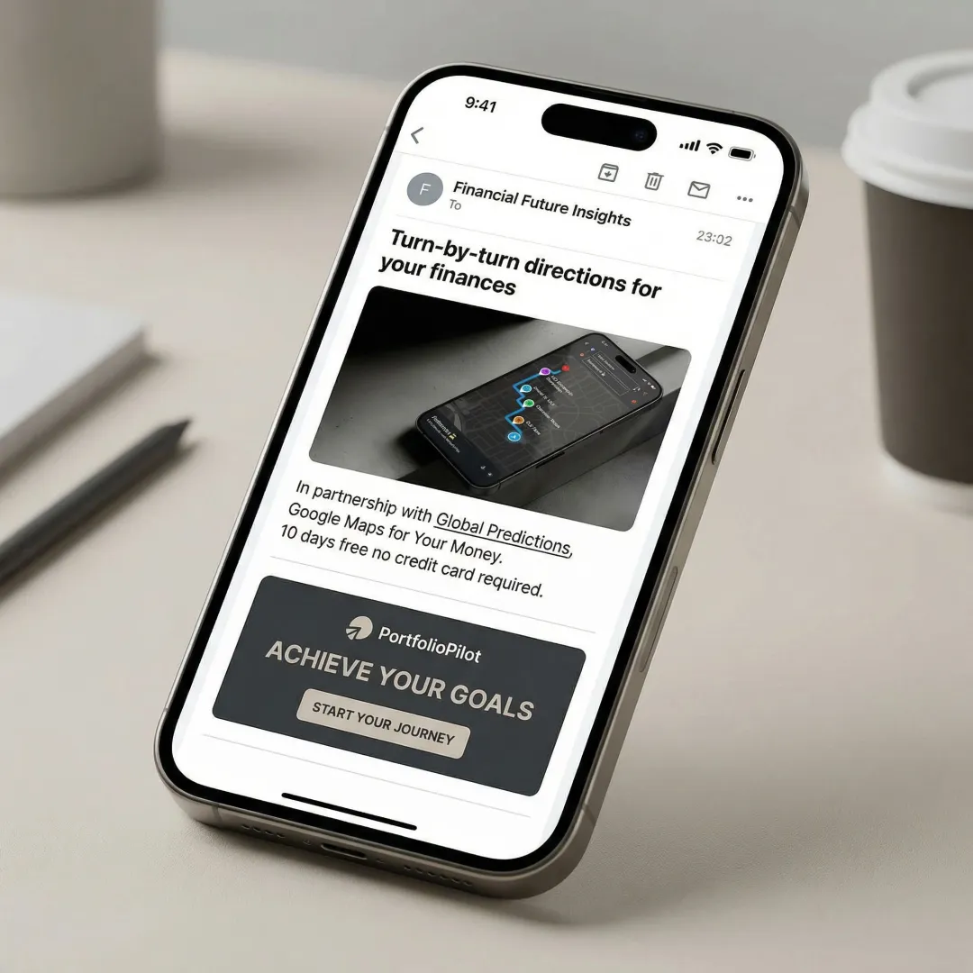 Brand sponsored content appearing inside a premium email newsletter on a smartphone