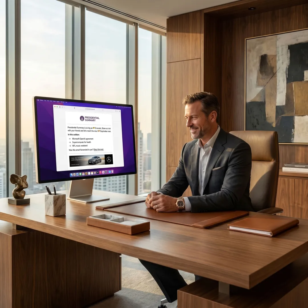 Premium newsletter ad placement for executive readers
