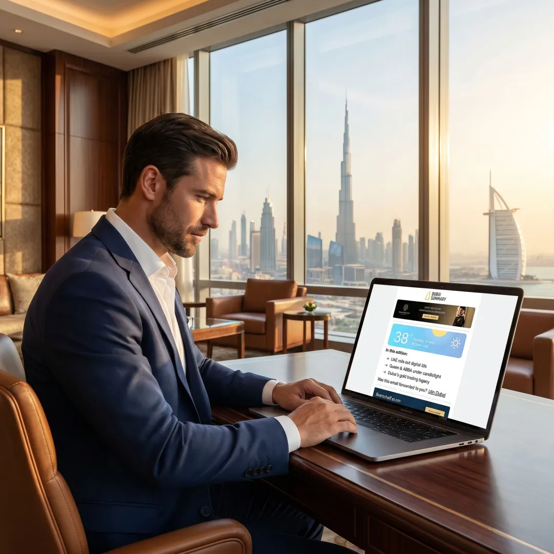 Newsletter advertising campaign for Dubai professionals