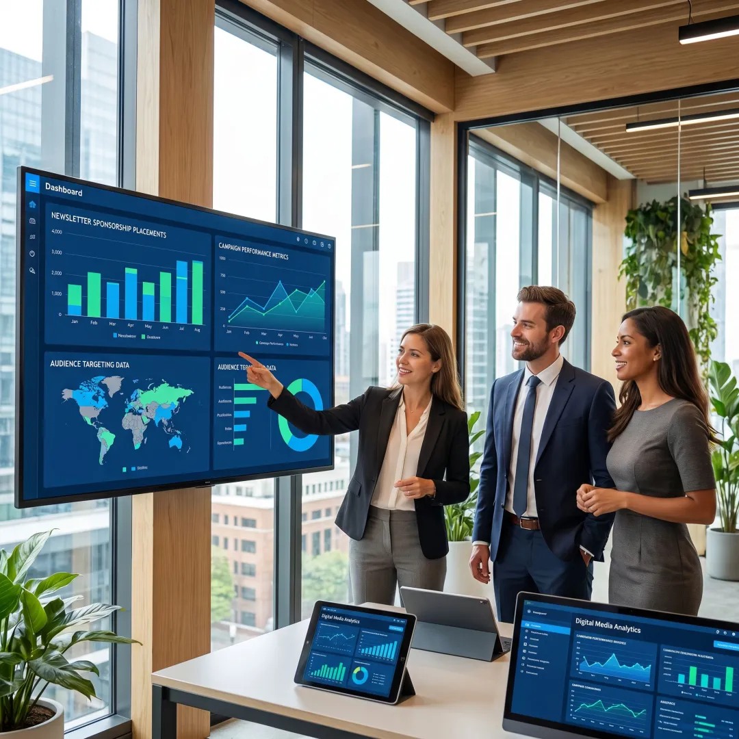 Executive newsletter advertising campaign dashboard