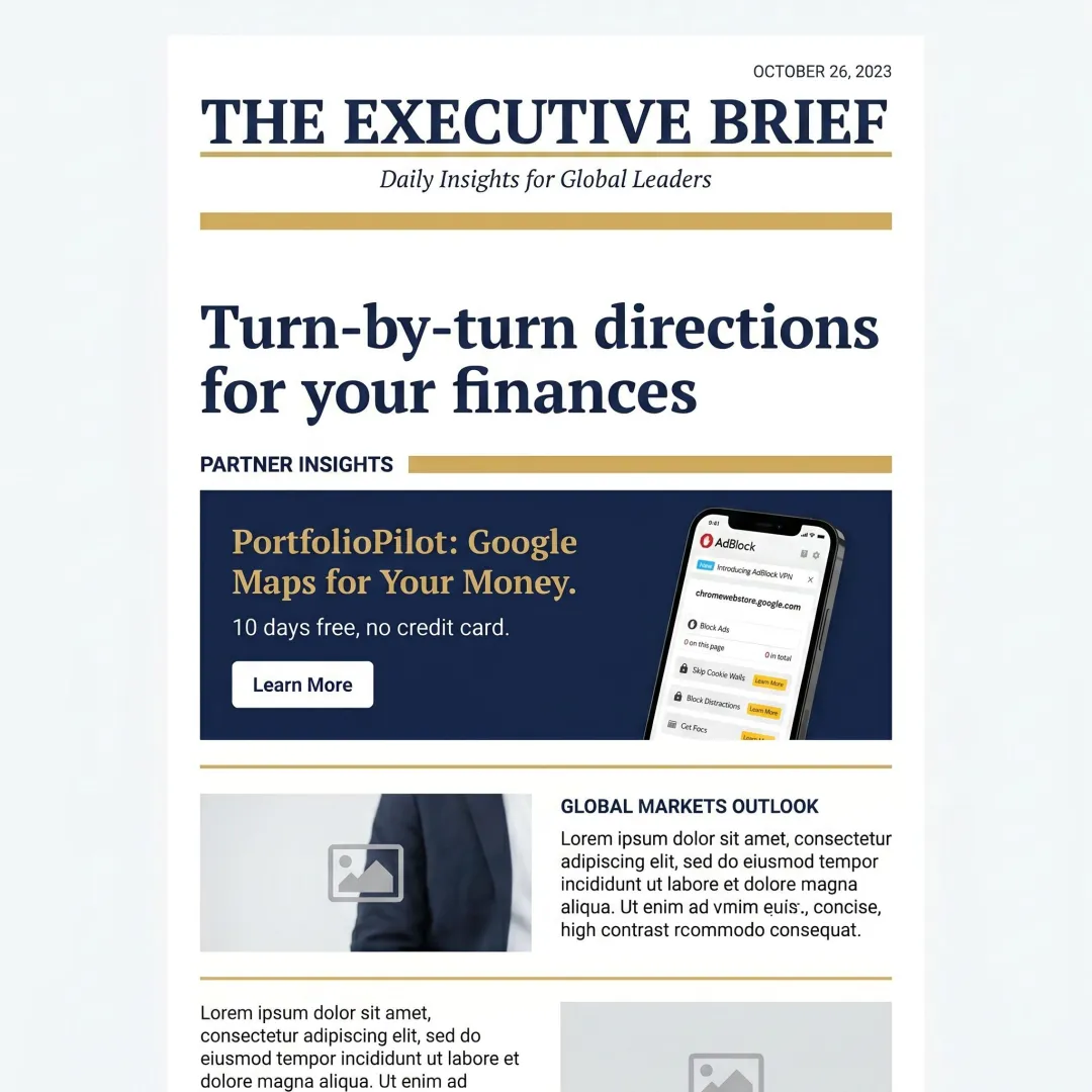 Brand placement inside premium executive newsletter