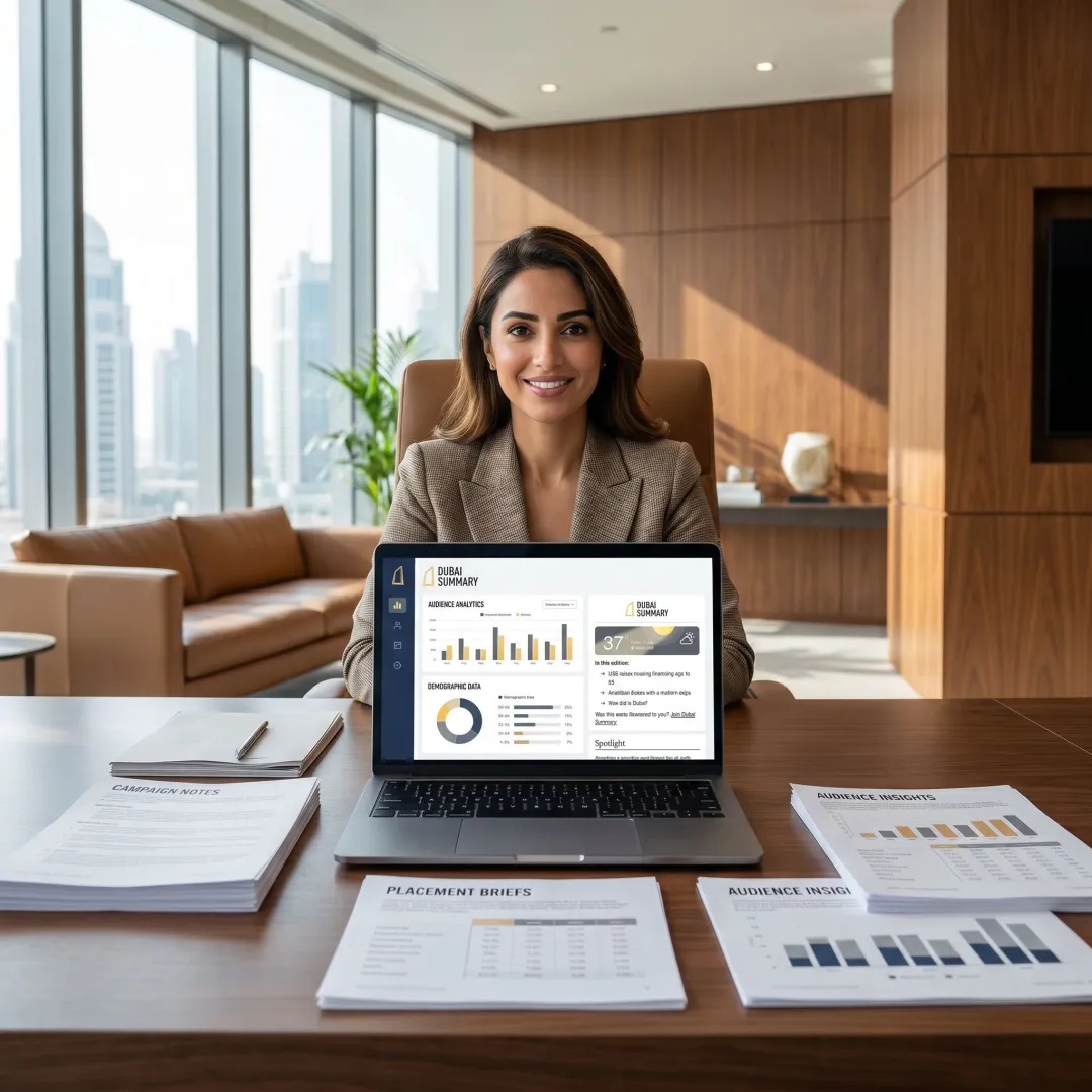 Executive newsletter advertising campaign planning