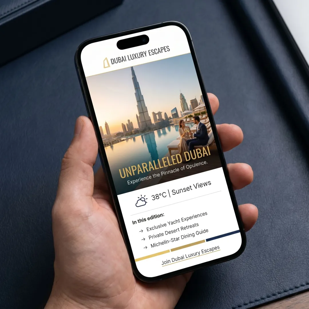 Premium newsletter ad placement for luxury travel brand