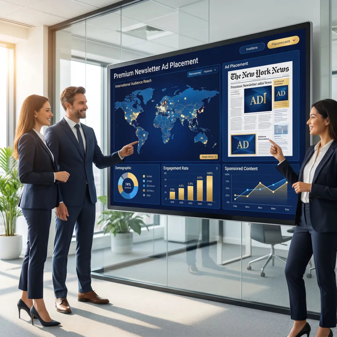 International newsletter advertising campaign dashboard