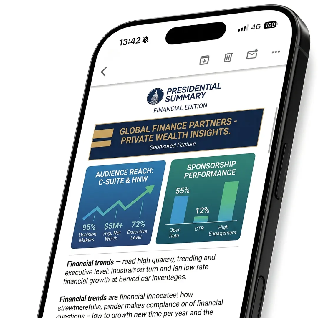 Financial services newsletter sponsorship dashboard