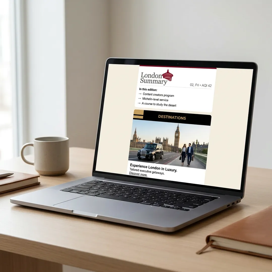 Native travel brand ad in a premium newsletter