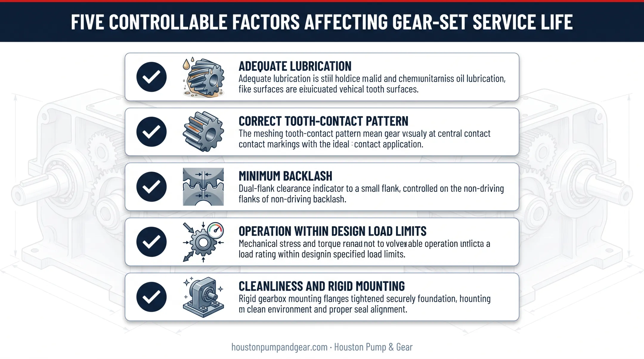 Five factors controlling helical gearbox service life diagram