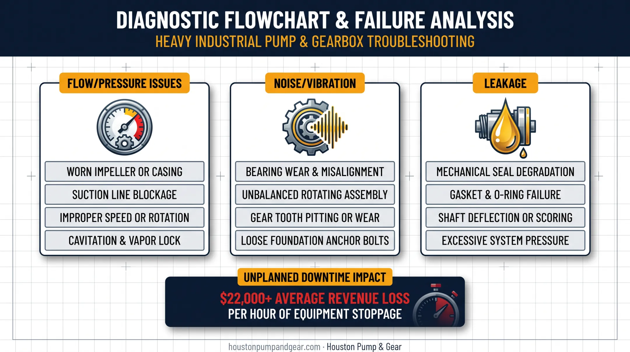 Common peristaltic pump problems flowchart for flow noise and leakage issues