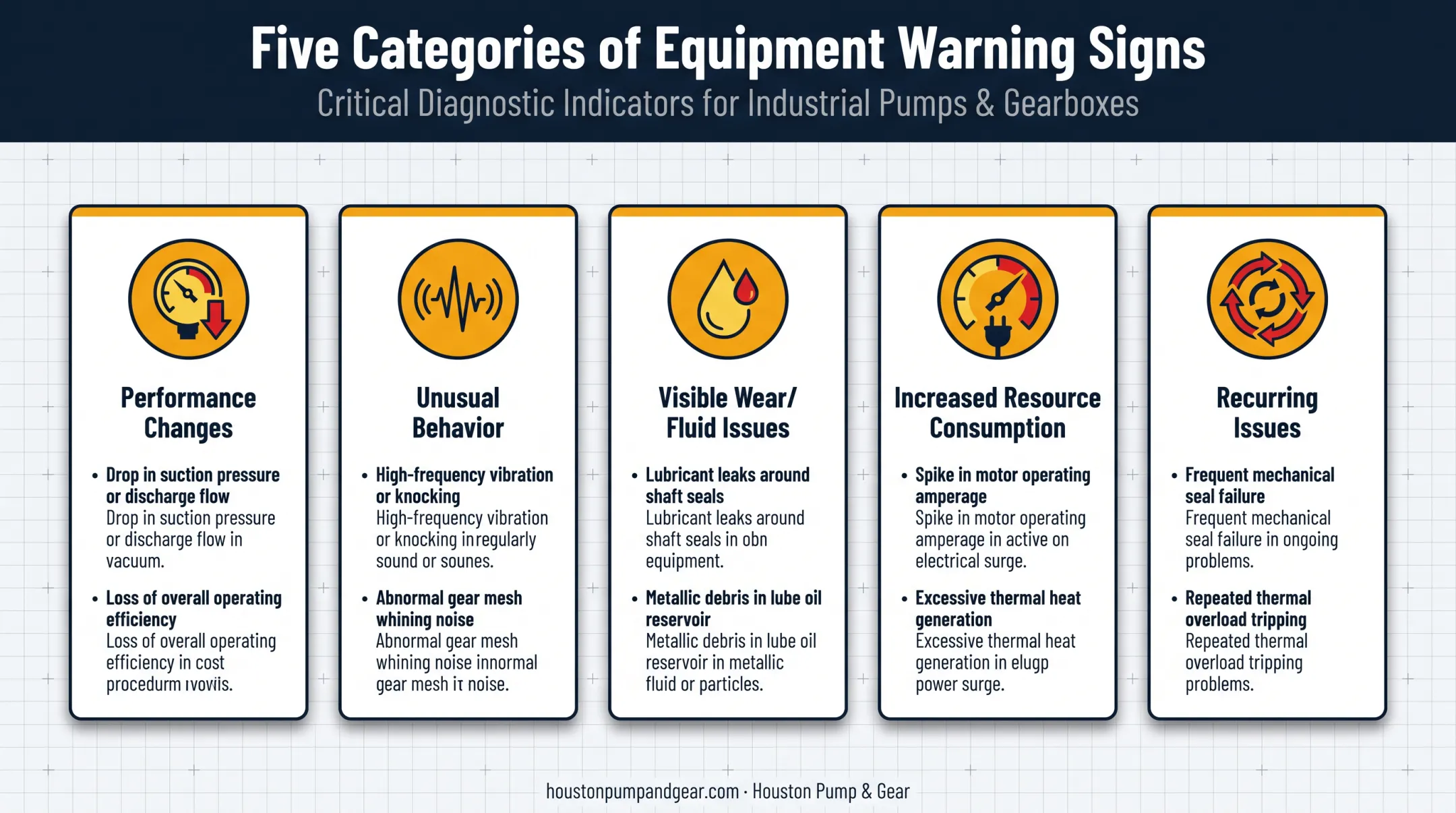 Warning signs indicating rotary vane vacuum pump needs maintenance checklist