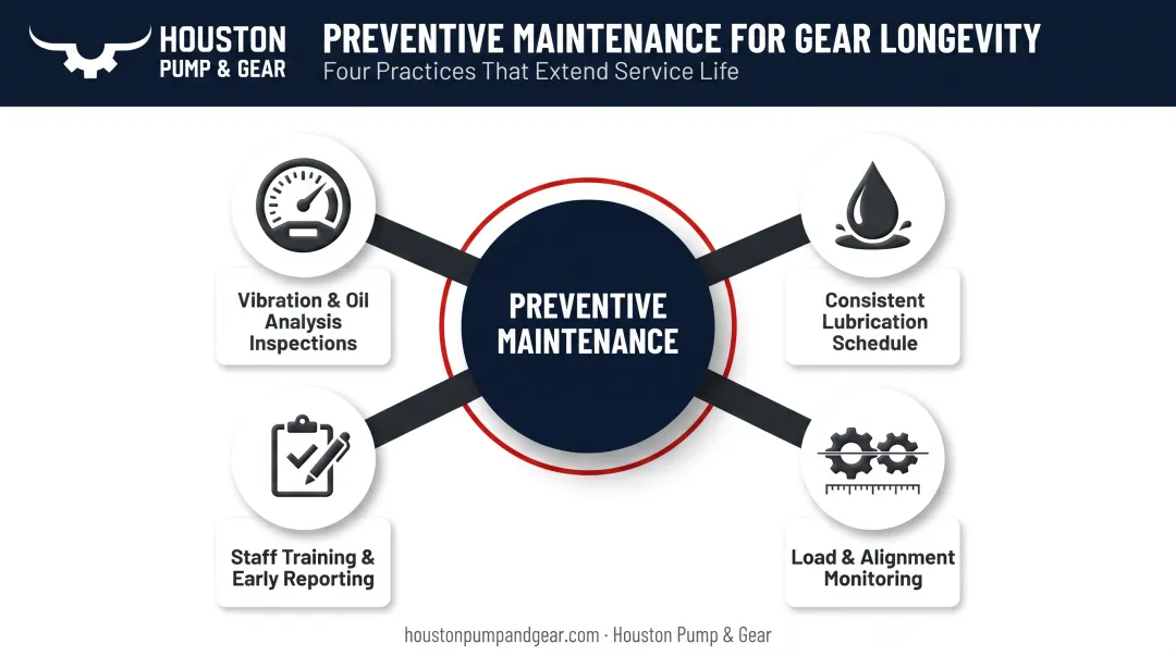 Four preventive maintenance measures to reduce industrial gear failures