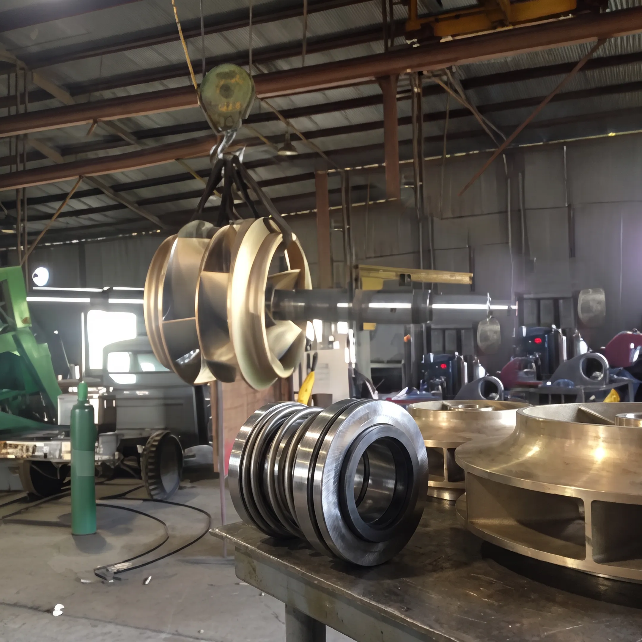 Mechanical seal prepared for industrial pump installation