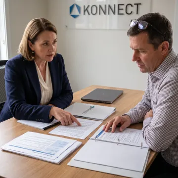 HR advisor reviewing workforce plan