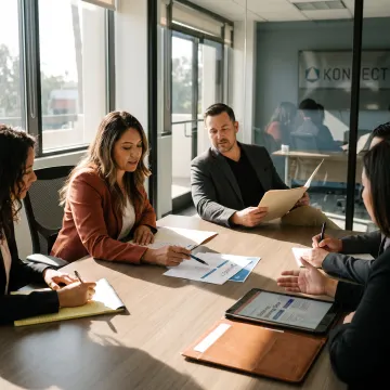 HR professionals meeting with business leaders