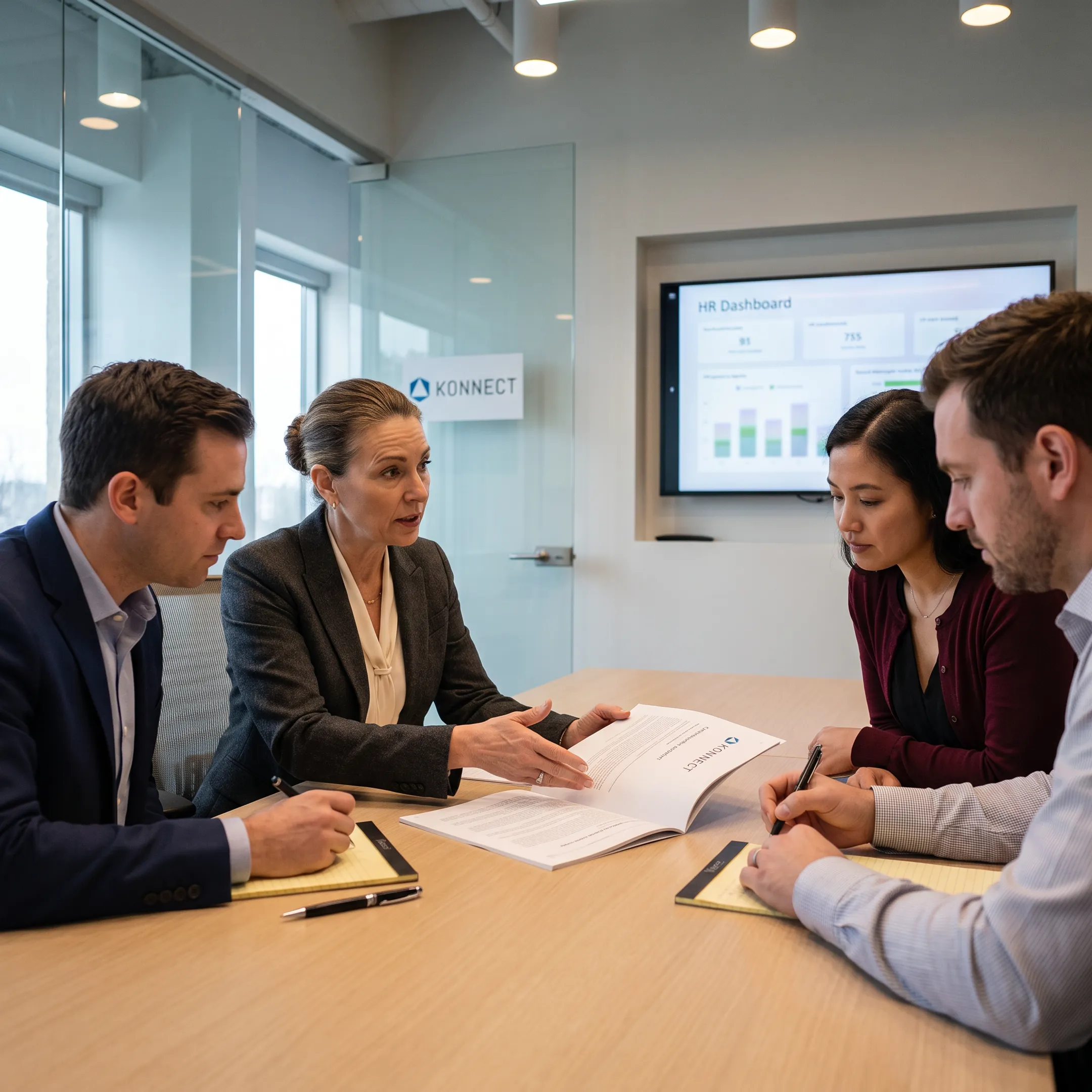 HR consultant discussing workforce strategy