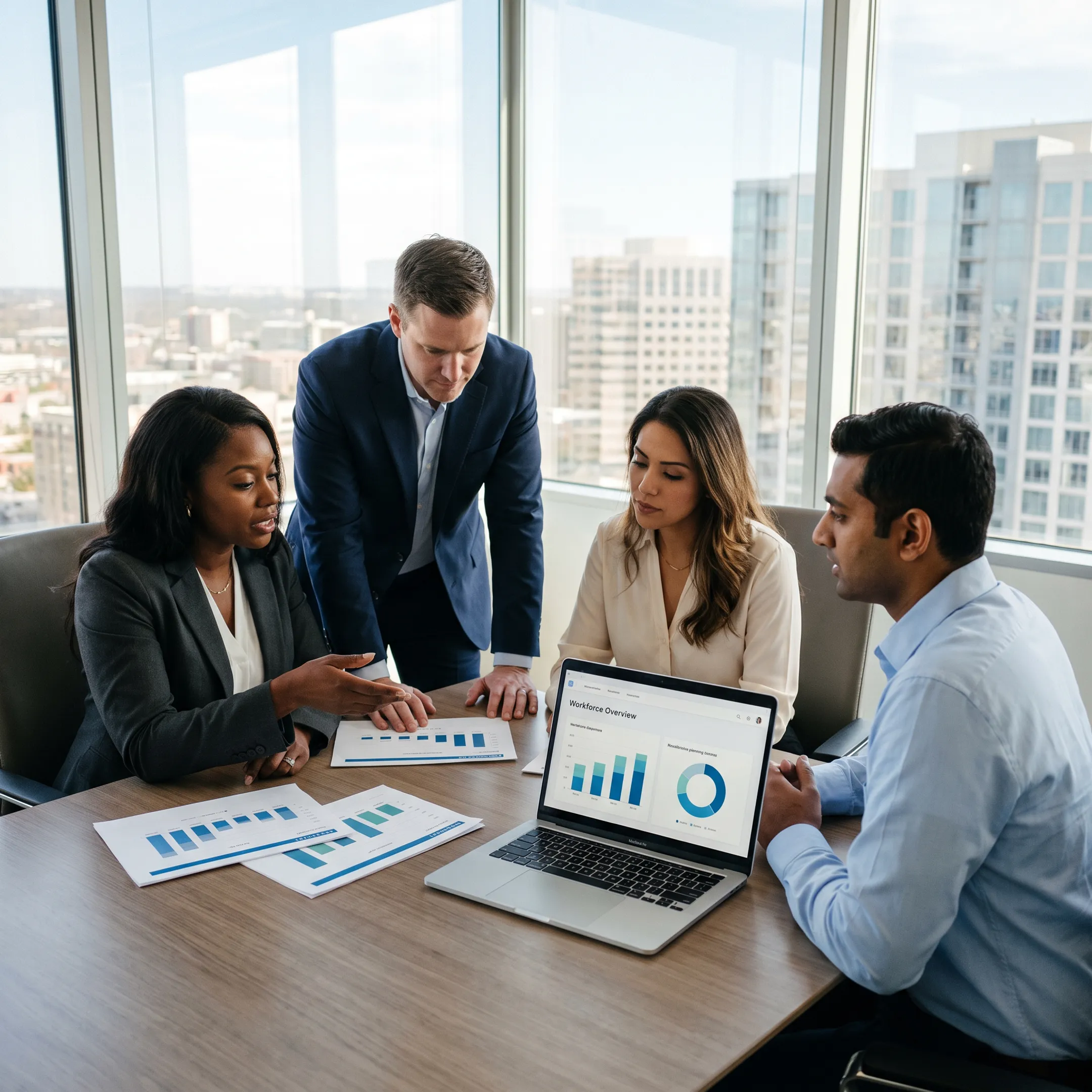 HR professionals collaborating with business leaders