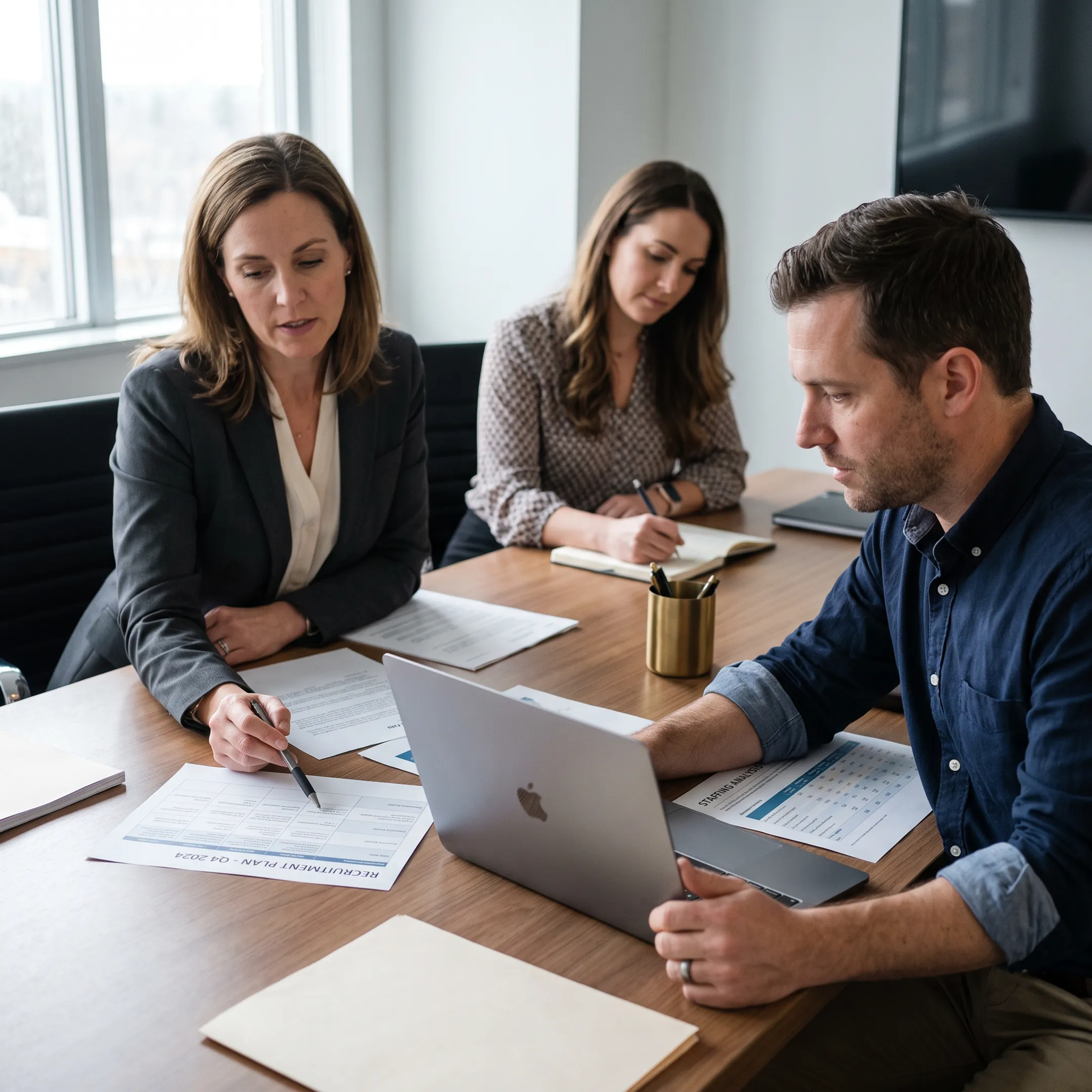 HR professionals planning hospitality recruitment strategy