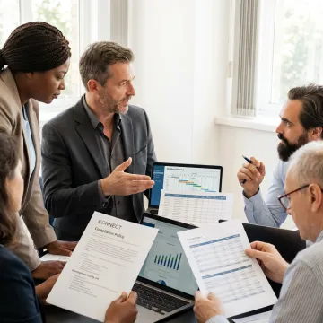 HR consultant discussing workforce strategy