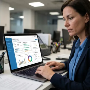 Manager reviewing employee learning progress