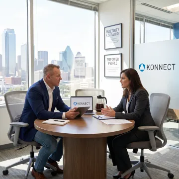 HR professional discussing workforce strategy