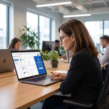 Recruiting professional using an AI assistant