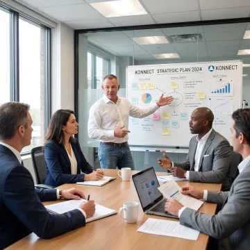 HR consultant meeting with a business leadership team