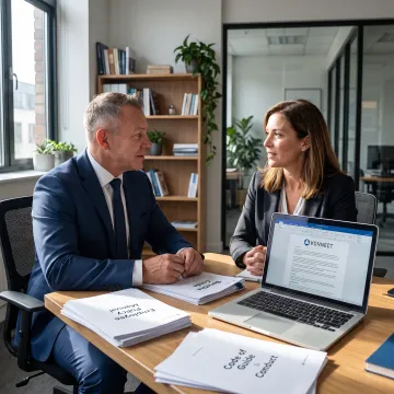 HR professional advising a business owner