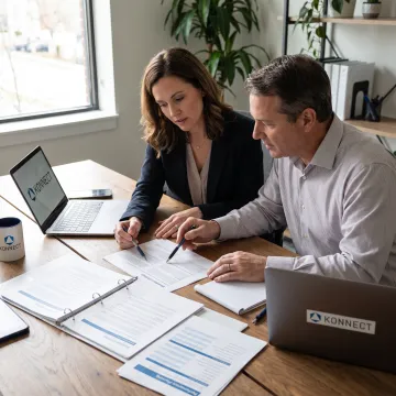 HR consultant reviewing workforce strategy