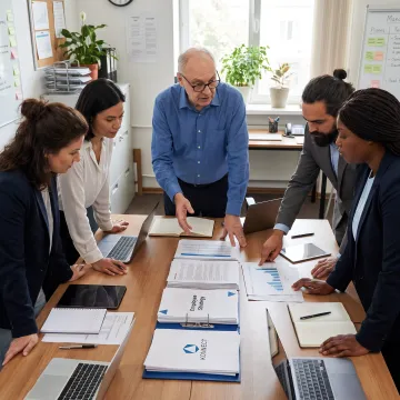 HR consultant meeting with a business leadership team