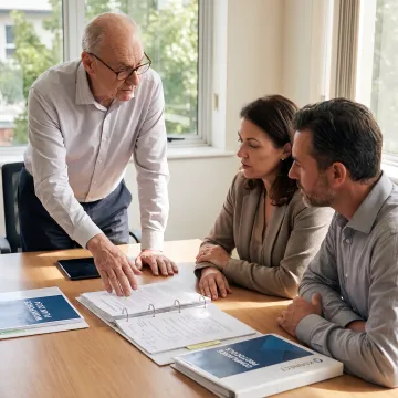 HR advisor reviewing workforce strategy with leaders