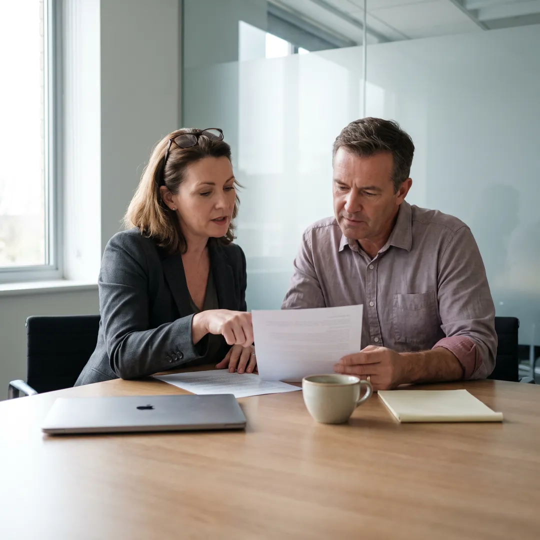 HR advisor reviewing workforce plans