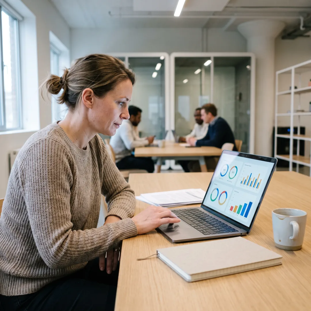 HR leader reviewing employee learning progress