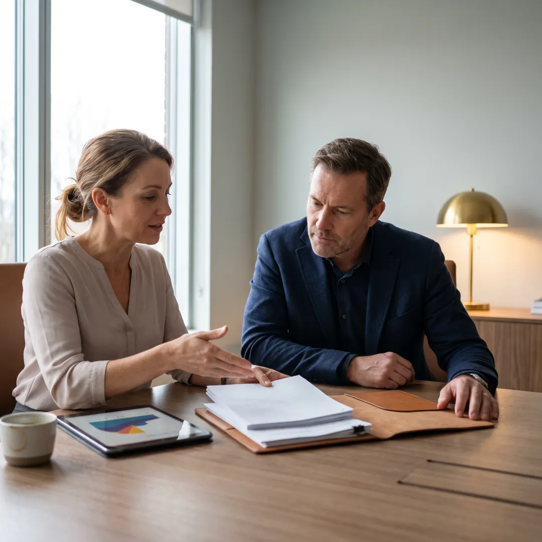 HR advisor reviewing employee strategy
