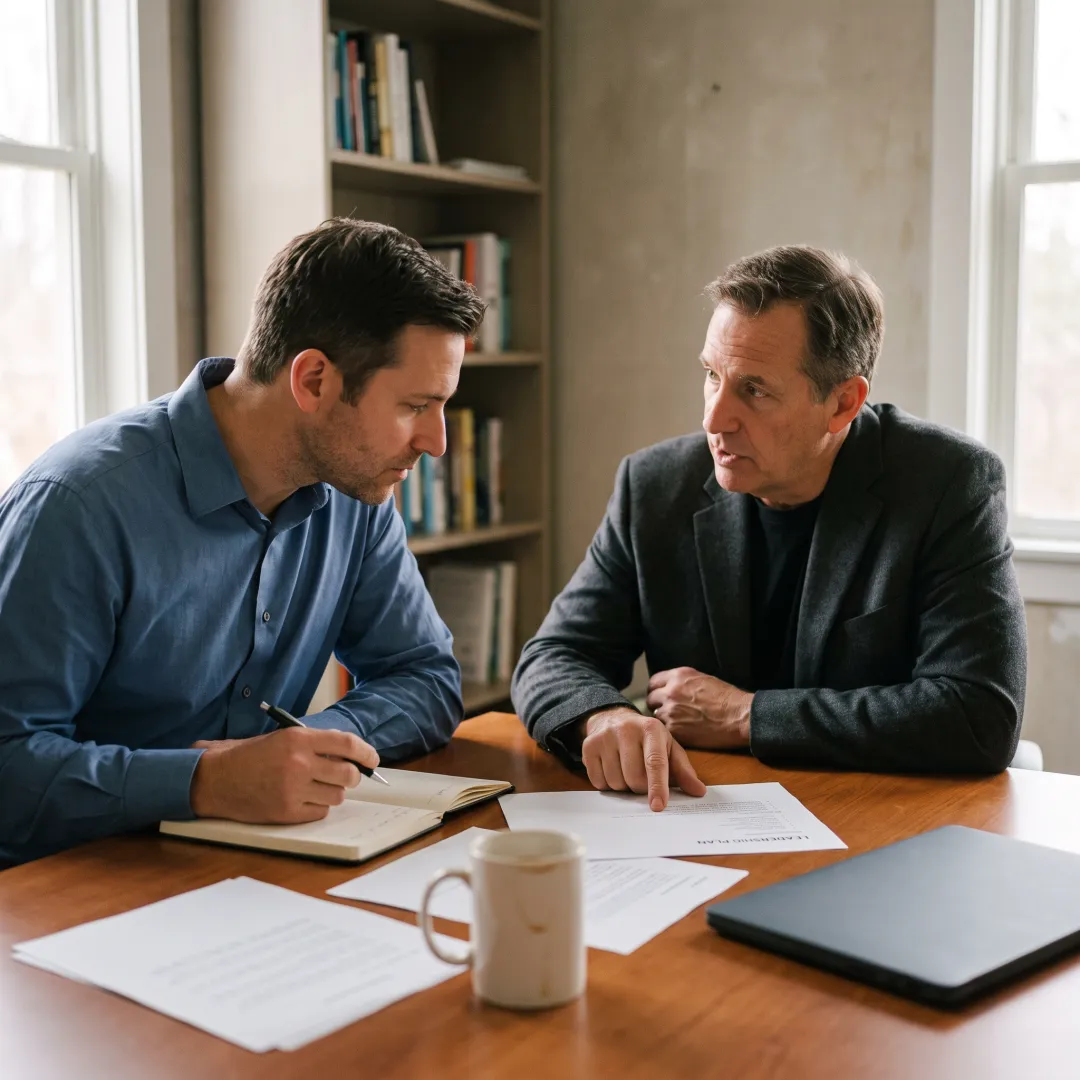 Executive receiving leadership coaching