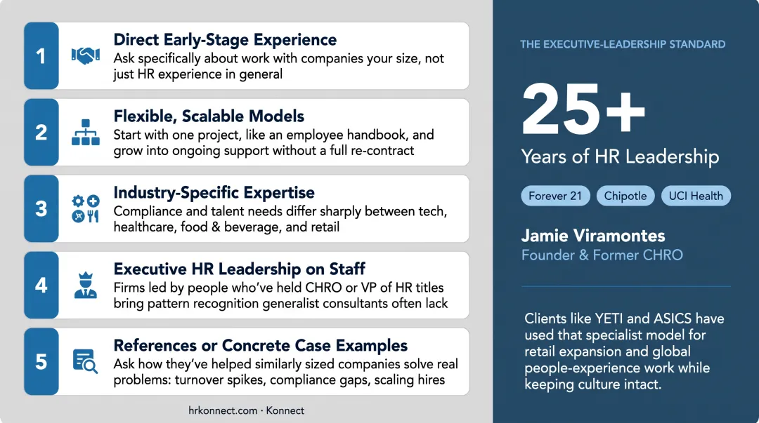 Five signals for choosing the right startup HR consulting partner