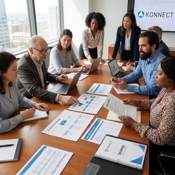 HR professionals collaborating around a conference table