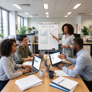 HR professionals collaborating over workforce strategy