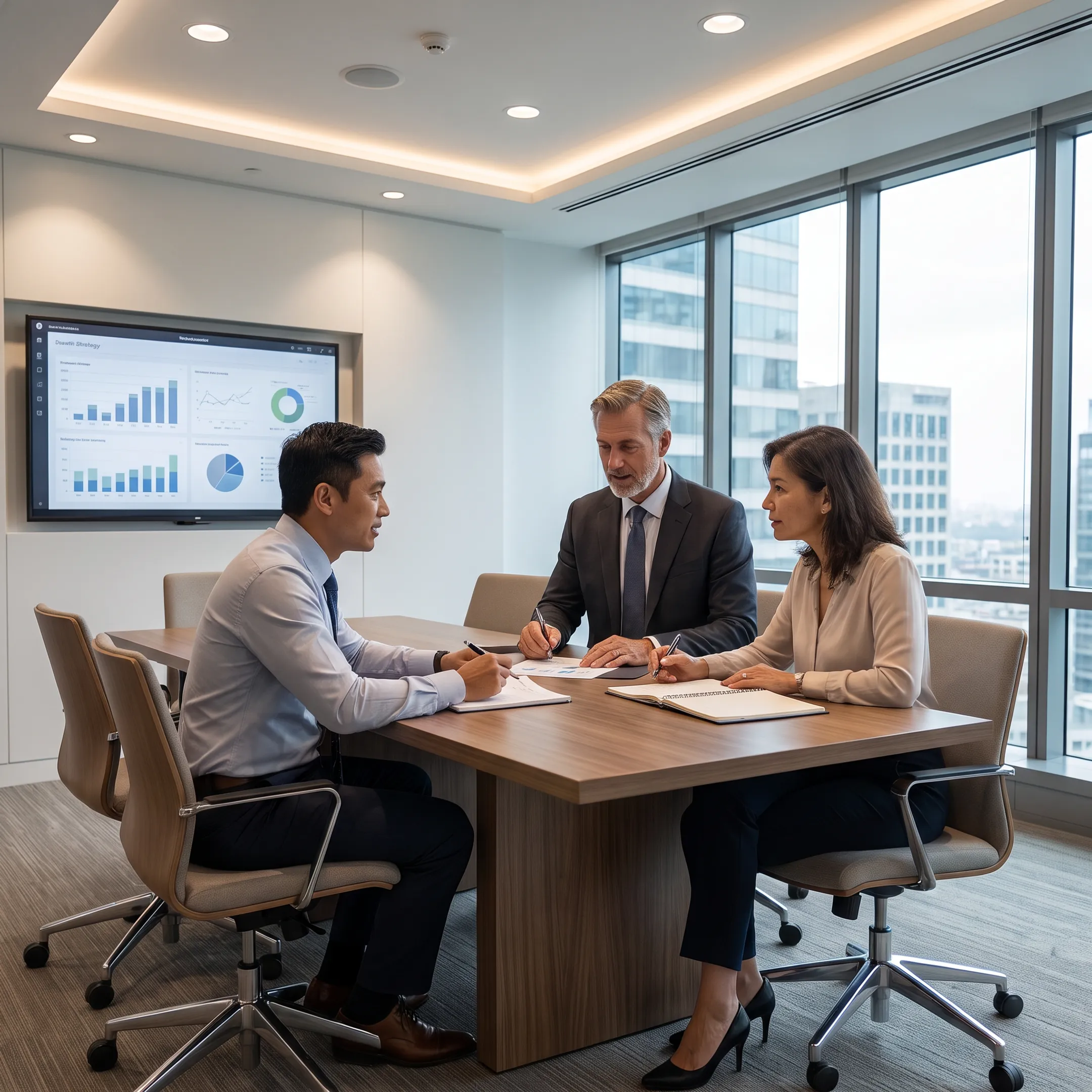 Business leaders participating in a collaborative training session