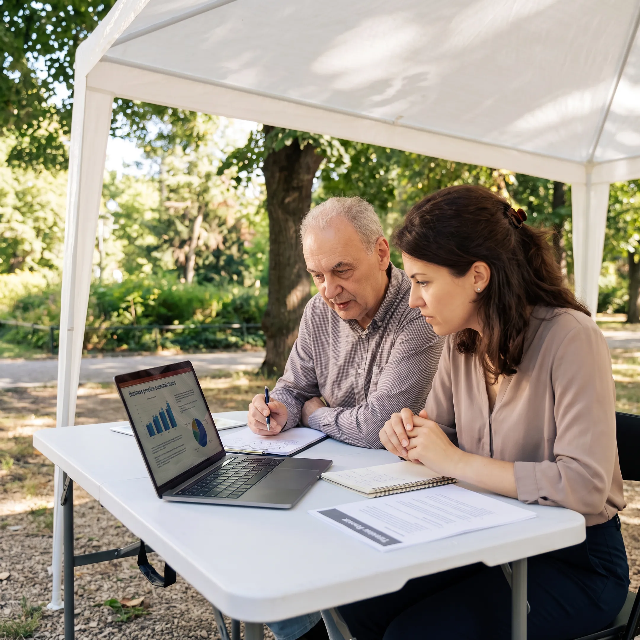 Manager coaching an employee during a leadership development session