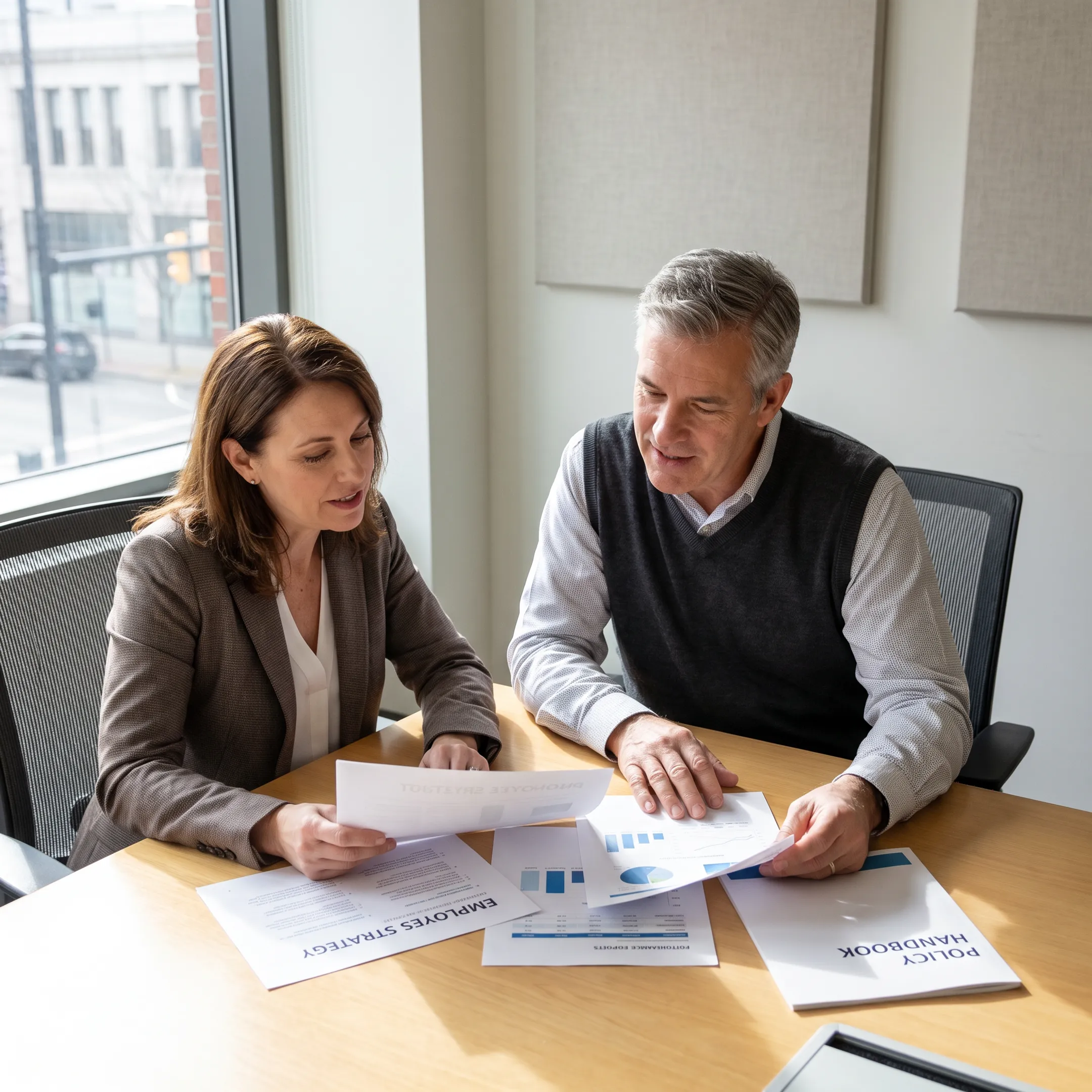 HR advisor reviewing workforce strategy