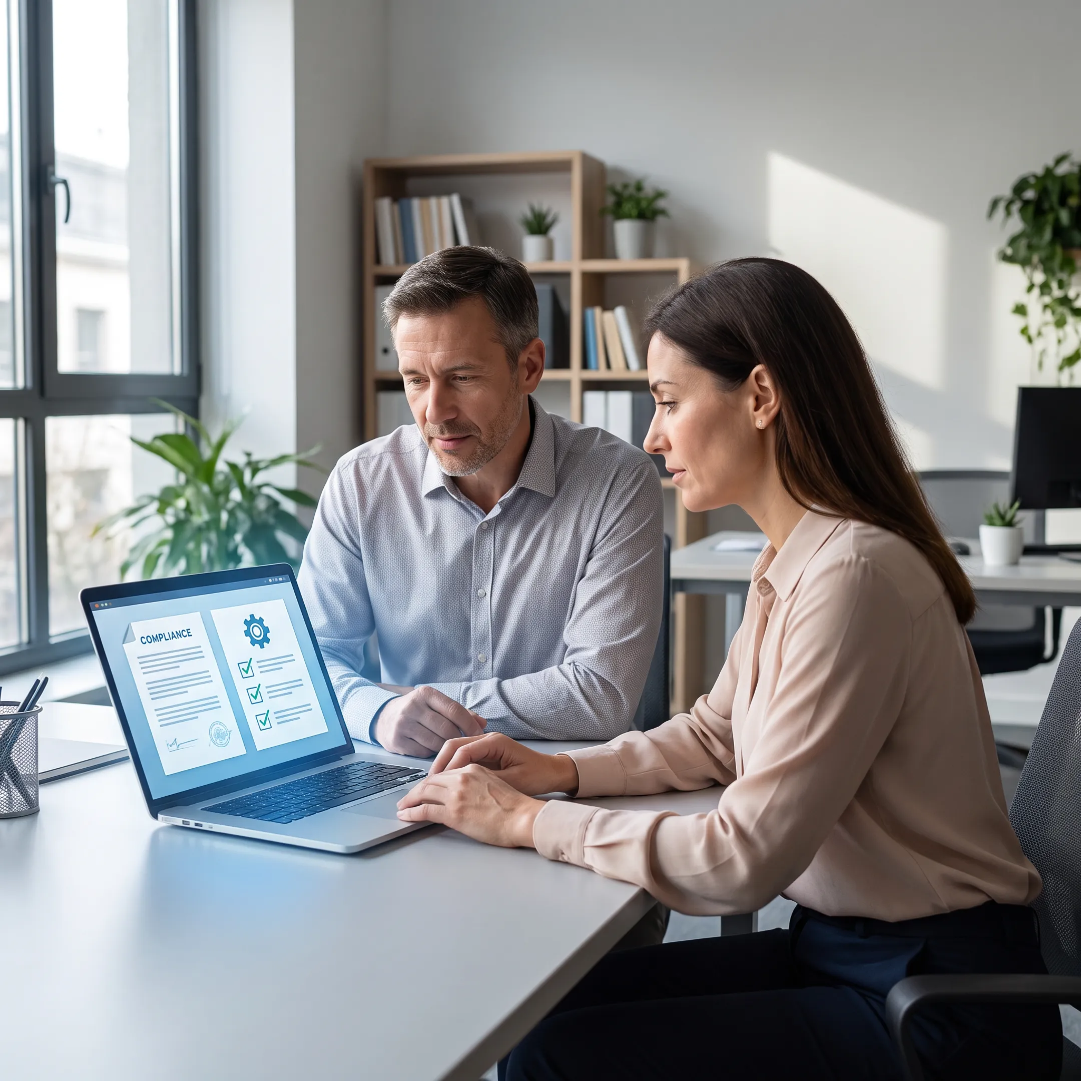 HR professional guiding a small-business leader