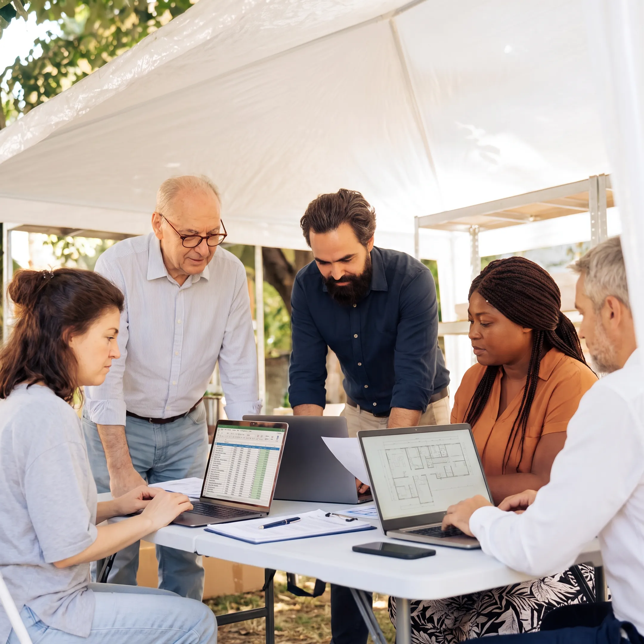 Startup founders meeting with an HR advisor