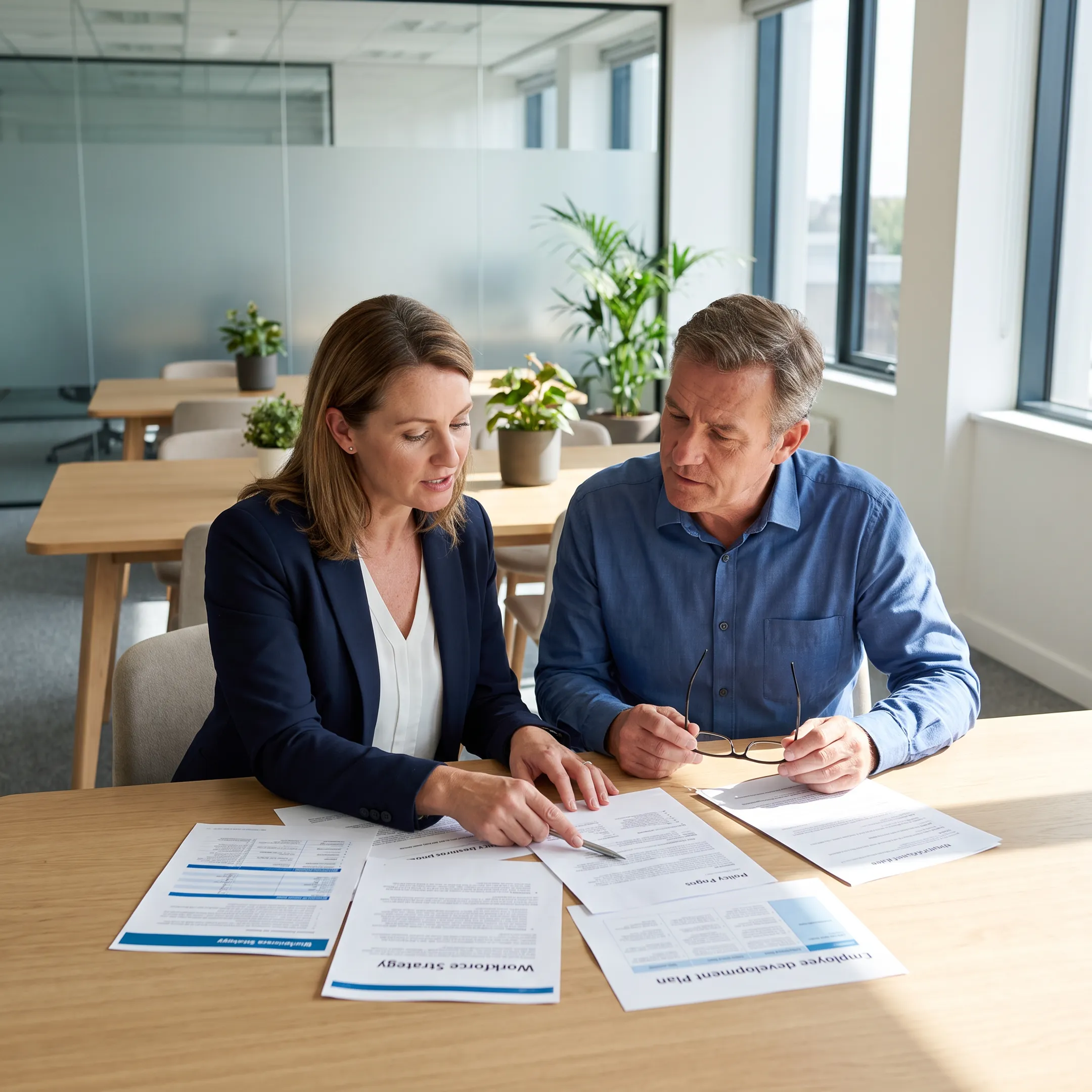 HR advisor reviewing workforce strategy
