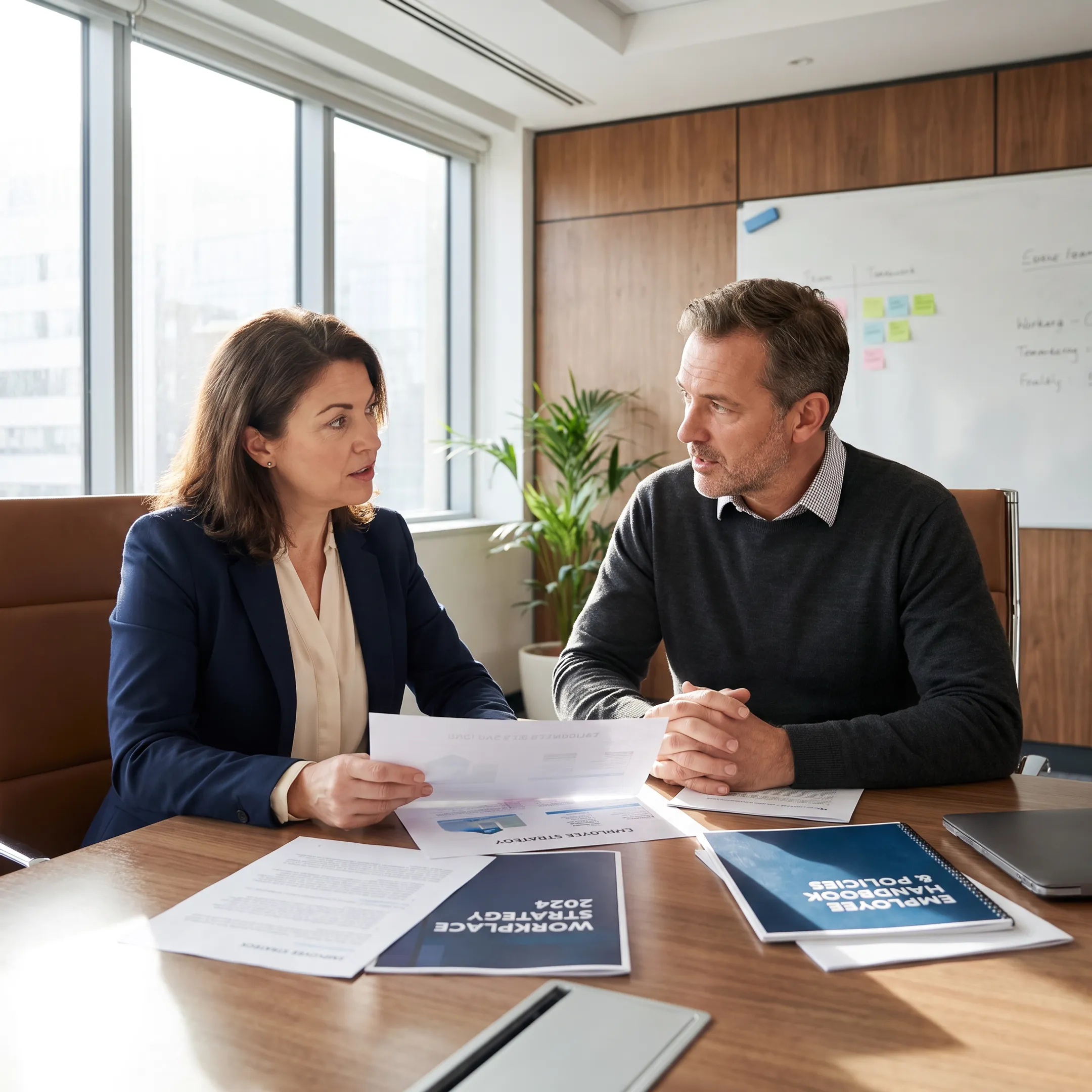 HR advisor reviewing workforce strategy