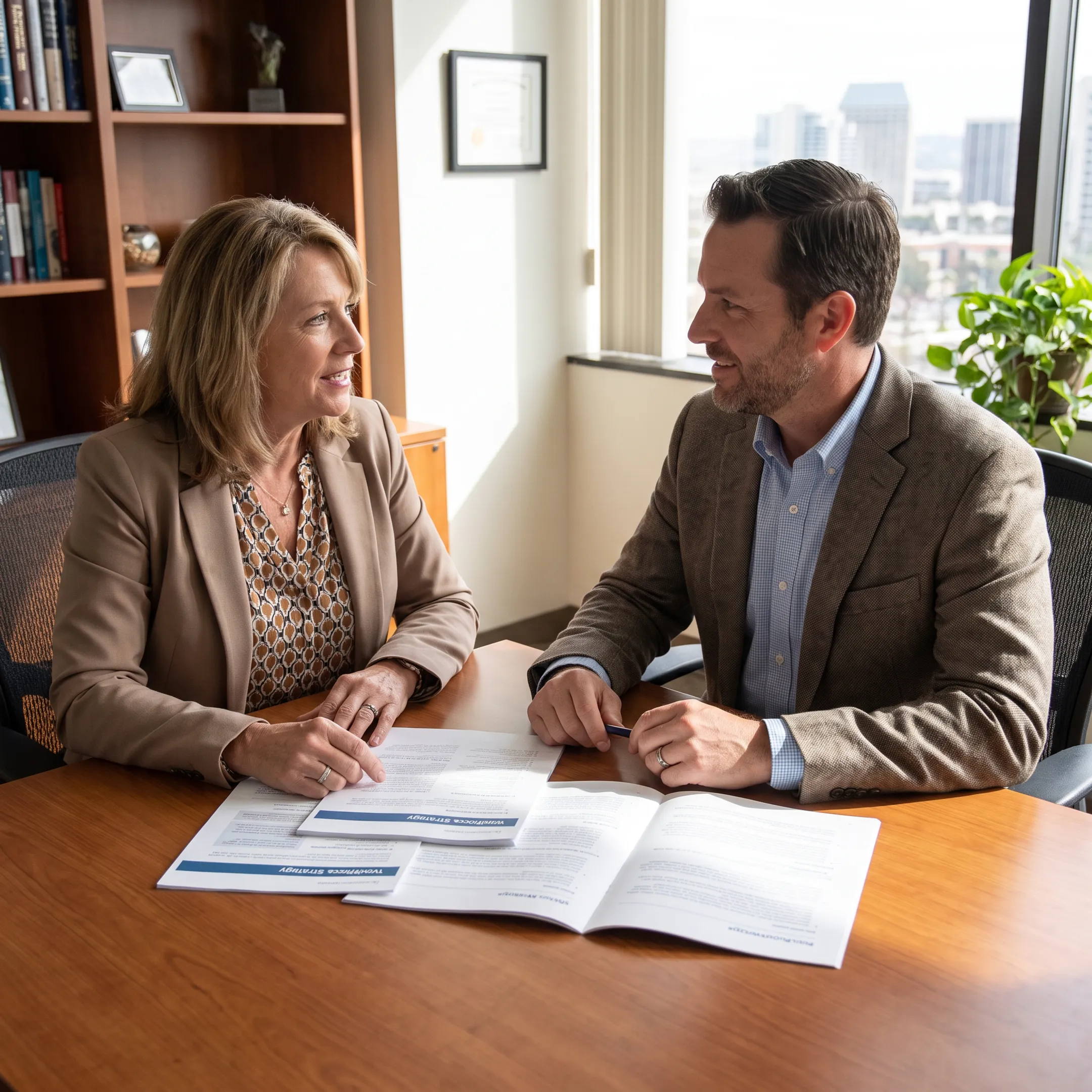 HR advisor discussing workforce strategy with a business owner