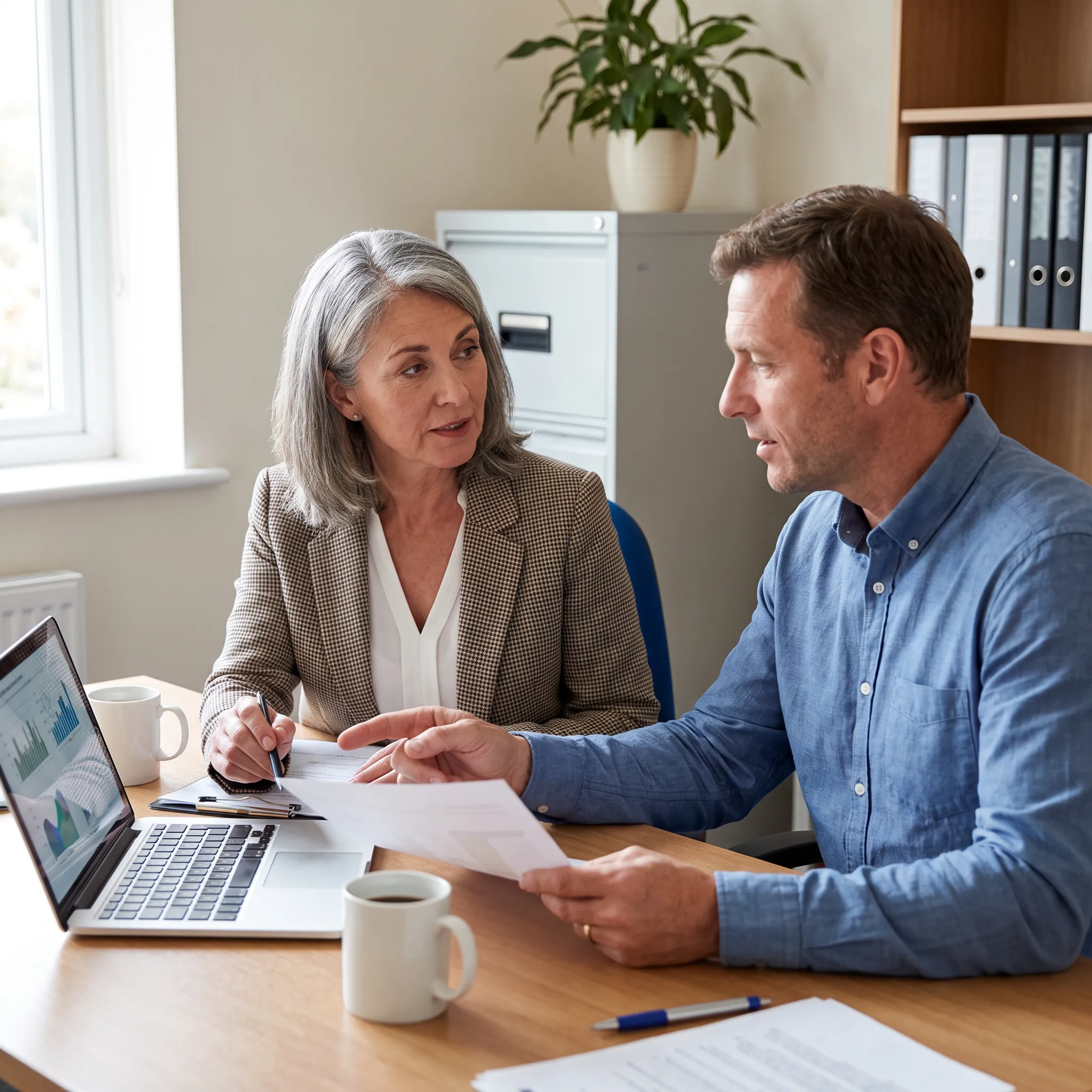 HR professional advising a small business leader